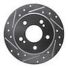 631-67046L Drilled/Slotted Brake Rotor [Silver], 1994-1998 Infiniti/Nissan, Position: Rear Left - image 1