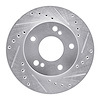 631-67047R Drilled/Slotted Brake Rotor [Silver], 1996-1998 Infiniti/Nissan, Position: Front Right - image 1