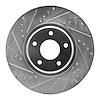 631-67051L Drilled/Slotted Brake Rotor [Silver], 2003-2005 Infiniti/Nissan, Position: Front Left - image 1