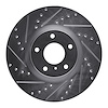631-67052L Drilled/Slotted Brake Rotor [Silver], Fits Select Infiniti/Nissan, Position: Front Left - image 1