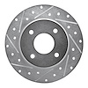 631-67053L Drilled/Slotted Brake Rotor [Silver], 2004-2006 Infiniti/Nissan, Position: Rear Left - image 1