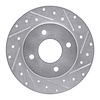 631-67053R Drilled/Slotted Brake Rotor [Silver], 2004-2006 Infiniti/Nissan, Position: Rear Right - image 1