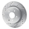 631-67055L Drilled/Slotted Brake Rotor [Silver], Fits Select Infiniti/Nissan, Position: Rear Left - image 2