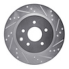 631-67055R Drilled/Slotted Brake Rotor [Silver], Fits Select Infiniti/Nissan, Position: Rear Right