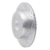 631-67055R Drilled/Slotted Brake Rotor [Silver], Fits Select Infiniti/Nissan, Position: Rear Right - image 2