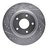 631-67057L Drilled/Slotted Brake Rotor [Silver], 2007-2013 Infiniti/Nissan, Position: Front Left - image 1