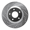 631-67058L Drilled/Slotted Brake Rotor [Silver], 2007-2015 Infiniti/Nissan, Position: Front Left - image 1