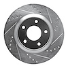 631-67058R Drilled/Slotted Brake Rotor [Silver], 2007-2015 Infiniti/Nissan, Position: Front Right - image 1