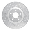 631-67059R Drilled/Slotted Brake Rotor [Silver], 2007-2017 Multiple Makes/Models, Position: Front Right - image 1