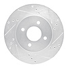 631-67065R Drilled/Slotted Brake Rotor [Silver], 2011-2019 Infiniti/Nissan, Position: Front Right - image 1