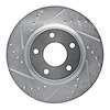 631-67066L Drilled/Slotted Brake Rotor [Silver], Fits Select Infiniti/Nissan, Position: Front Left - image 1