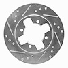 631-67074L Drilled/Slotted Brake Rotor [Silver], 1984-1986 Infiniti/Nissan, Position: Front Left - image 1