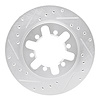631-67077L Drilled/Slotted Brake Rotor [Silver], 1982-1985 Infiniti/Nissan, Position: Front Left - image 1