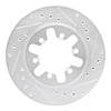 631-67077R Drilled/Slotted Brake Rotor [Silver], 1982-1985 Infiniti/Nissan, Position: Front Right - image 1