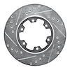 631-67080L Drilled/Slotted Brake Rotor [Silver], 1985-2002 Infiniti/Nissan, Position: Front Left - image 1