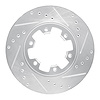 631-67080R Drilled/Slotted Brake Rotor [Silver], 1985-2002 Infiniti/Nissan, Position: Front Right - image 1