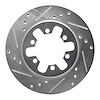 631-67081L Drilled/Slotted Brake Rotor [Silver], 1985-1997 Infiniti/Nissan, Position: Front Left - image 1