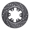 631-67081R Drilled/Slotted Brake Rotor [Silver], 1985-1997 Infiniti/Nissan, Position: Front Right - image 1