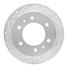 631-67083L Drilled/Slotted Brake Rotor [Silver], 1988-1995 Infiniti/Nissan, Position: Rear Left - image 1