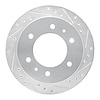 631-67083R Drilled/Slotted Brake Rotor [Silver], 1988-1995 Infiniti/Nissan, Position: Rear Right - image 1