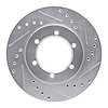 631-67085R Drilled/Slotted Brake Rotor [Silver], 1998-2015 Infiniti/Nissan, Position: Front Right - image 1