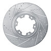 631-67086L Drilled/Slotted Brake Rotor [Silver], 1998-2004 Infiniti/Nissan, Position: Front Left - image 1