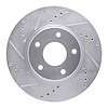 631-67087L Drilled/Slotted Brake Rotor [Silver], 2002-2017 Infiniti/Nissan, Position: Front Left - image 1
