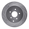 631-67089L Drilled/Slotted Brake Rotor [Silver], Fits Select Infiniti/Nissan, Position: Rear Left