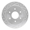 631-67090L Drilled/Slotted Brake Rotor [Silver], 2004-2015 Infiniti/Nissan, Position: Rear Left - image 1