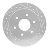 631-67090R Drilled/Slotted Brake Rotor [Silver], 2004-2015 Infiniti/Nissan, Position: Rear Right - image 1