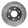 631-67091L Drilled/Slotted Brake Rotor [Silver], 2004-2005 Infiniti/Nissan, Position: Front Left - image 1