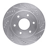 631-67091R Drilled/Slotted Brake Rotor [Silver], 2004-2005 Infiniti/Nissan, Position: Front Right - image 1