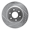 631-67092L Drilled/Slotted Brake Rotor [Silver], Fits Select Multiple Makes/Models, Position: Front Left - image 1