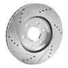 631-67092R Drilled/Slotted Brake Rotor [Silver], Fits Select Multiple Makes/Models, Position: Front Right - image 4