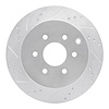 631-67093L Drilled/Slotted Brake Rotor [Silver], 2005-2012 Infiniti/Nissan, Position: Rear Left - image 1