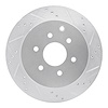 631-67093R Drilled/Slotted Brake Rotor [Silver], 2005-2012 Infiniti/Nissan, Position: Rear Right - image 1