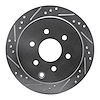 631-67094L Drilled/Slotted Brake Rotor [Silver], Fits Select Multiple Makes/Models, Position: Rear Left - image 1