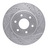631-67095R Drilled/Slotted Brake Rotor [Silver], 2005-2021 Multiple Makes/Models, Position: Front Right - image 1