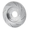 631-67096L Drilled/Slotted Brake Rotor [Silver], 2005-2007 Infiniti/Nissan, Position: Front Left - image 4