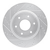 631-67097L Drilled/Slotted Brake Rotor [Silver], 2005-2007 Infiniti/Nissan, Position: Front Left - image 1