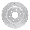 631-67097R Drilled/Slotted Brake Rotor [Silver], 2005-2007 Infiniti/Nissan, Position: Front Right - image 1