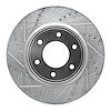 631-67098L Drilled/Slotted Brake Rotor [Silver], Fits Select Infiniti/Nissan, Position: Front Left - image 1