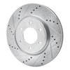631-67098L Drilled/Slotted Brake Rotor [Silver], Fits Select Infiniti/Nissan, Position: Front Left - image 2