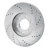 631-67098L Drilled/Slotted Brake Rotor [Silver], Fits Select Infiniti/Nissan, Position: Front Left - image 4