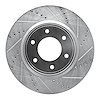 631-67098R Drilled/Slotted Brake Rotor [Silver], Fits Select Infiniti/Nissan, Position: Front Right - image 1