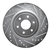 631-67099R Drilled/Slotted Brake Rotor [Silver], 2008-2011 Infiniti/Nissan, Position: Front Right - image 1