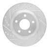 631-67100L Drilled/Slotted Brake Rotor [Silver], 2011-2019 Infiniti/Nissan, Position: Front Left - image 1
