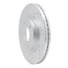 631-67100L Drilled/Slotted Brake Rotor [Silver], 2011-2019 Infiniti/Nissan, Position: Front Left - image 2