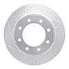 631-67101L Drilled/Slotted Brake Rotor [Silver], 2012-2021 Infiniti/Nissan, Position: Rear Left,Rr Left - image 1
