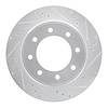 631-67101R Drilled/Slotted Brake Rotor [Silver], 2012-2021 Infiniti/Nissan, Position: Rr Right,Rear Right - image 1